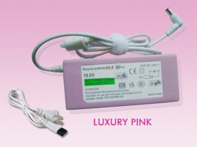 Compatible Sony Laptop AC Adapter 19.5V 4.7A Pink